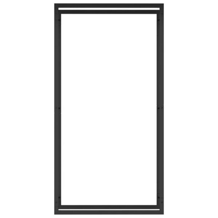 Vidaxl Stojak na drewno 80x28x154 cm czarny - 75% taniej