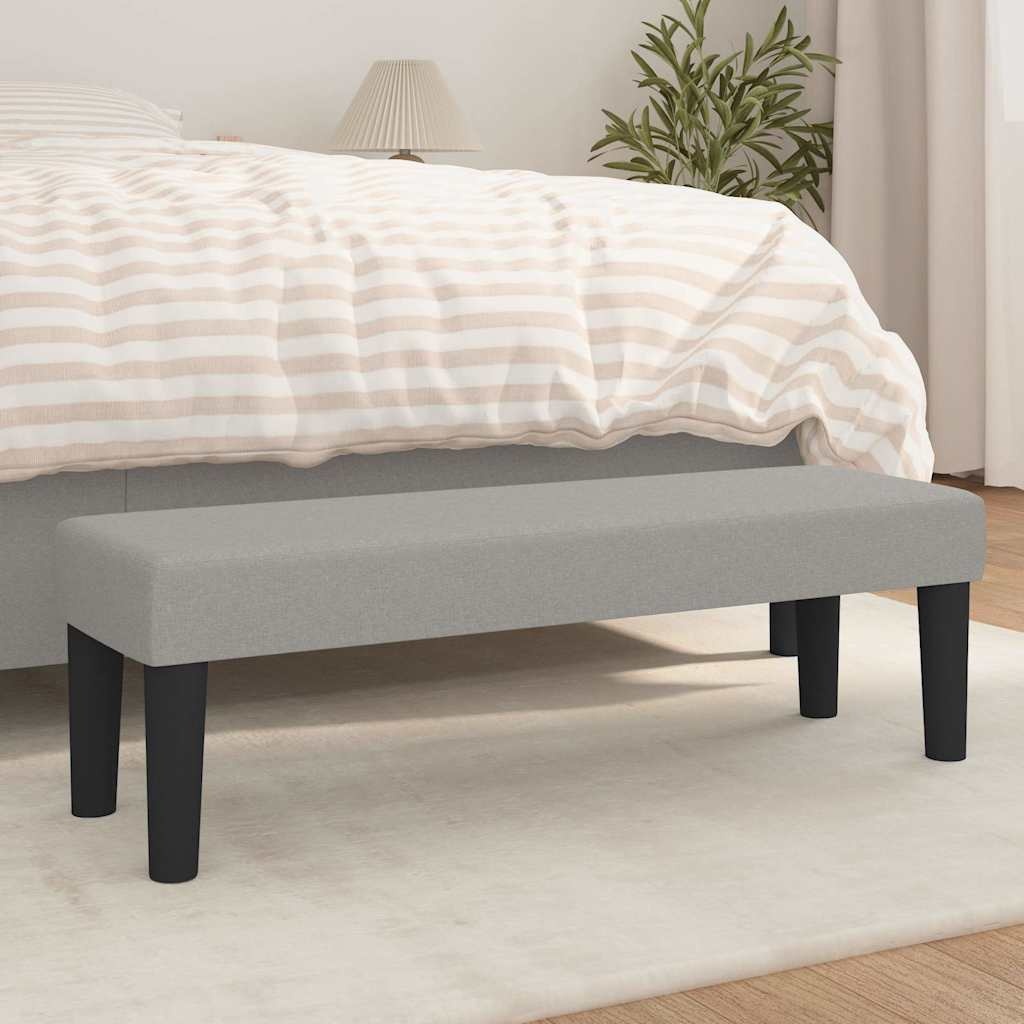 Vidaxl Jasnoszara ławka tapicerowana 140x190 cm - 66% taniej