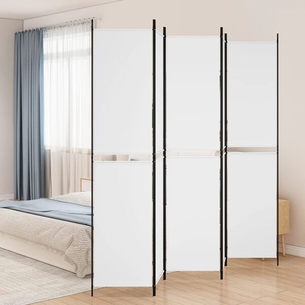 Vidaxl Parawan pokojowy 5-panelowy 250x220 cm biały - 65% taniej