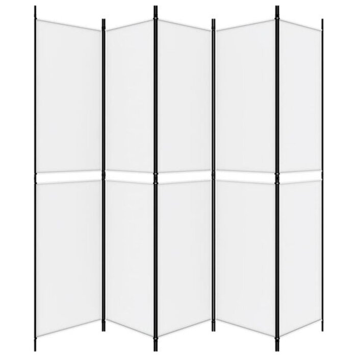 Vidaxl Parawan pokojowy 5-panelowy 250x220 cm biały - 65% taniej
