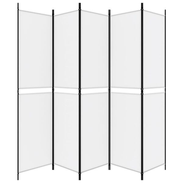 Vidaxl Parawan pokojowy 5-panelowy 250x220 cm biały - 65% taniej