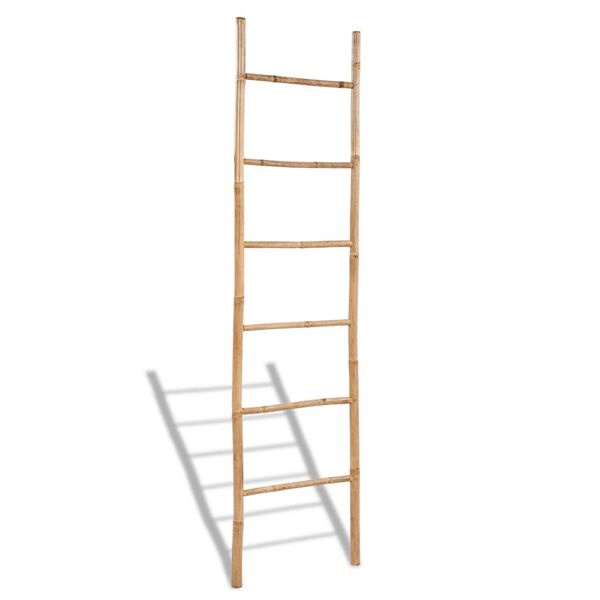 Vidaxl Bambusowa drabina na ręczniki 6 szczebli 50x190 cm - 68% taniej