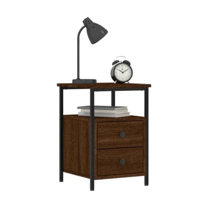 Vidaxl Stolik nocny industrialny 34x35,5x50 cm dąb - 62% taniej