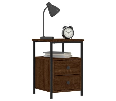 Vidaxl Stolik nocny industrialny 34x35,5x50 cm dąb - 62% taniej