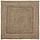 Dywan z juty naturalny i czarny 120 x 120 cm - 75% taniej