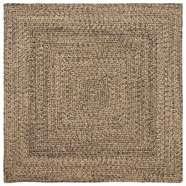 Vidaxl Dywan z juty naturalny i czarny 120 x 120 cm - 75% taniej
