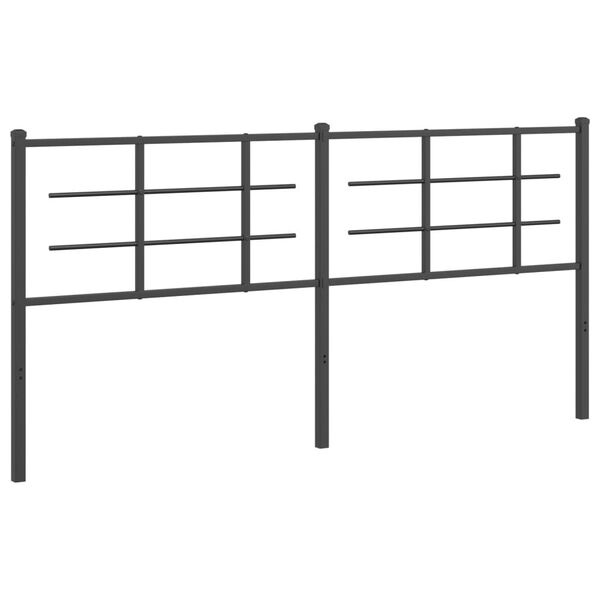 Vidaxl Metalowy zagłówek do łóżka 180 cm czarny - 66% taniej