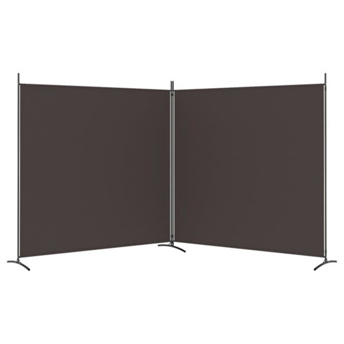 Vidaxl Parawan pokojowy 2-panelowy 348x180 cm brązowy - 72% taniej
