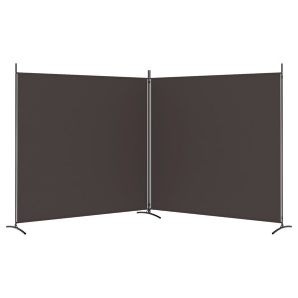 Vidaxl Parawan pokojowy 2-panelowy 348x180 cm brązowy - 72% taniej