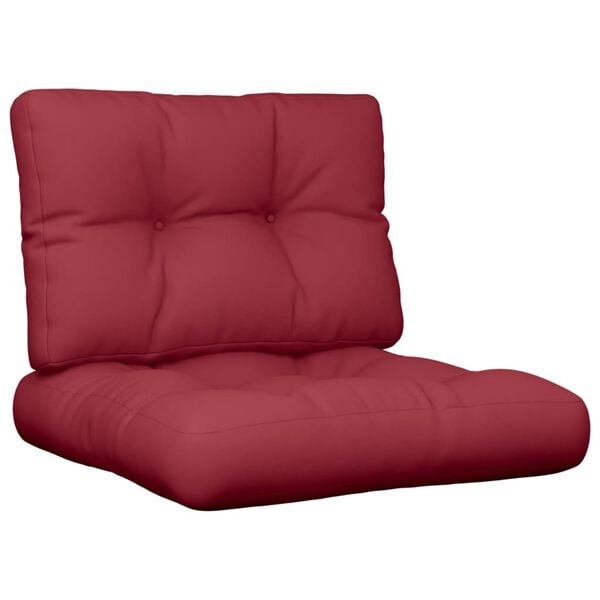 Vidaxl Zestaw poduszek na palety winnoczerwone 60x60/60x40 cm - 75% taniej