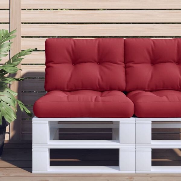 Vidaxl Zestaw poduszek na palety winnoczerwone 60x60/60x40 cm - 75% taniej