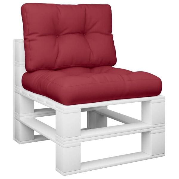 Vidaxl Zestaw poduszek na palety winnoczerwone 60x60/60x40 cm - 75% taniej