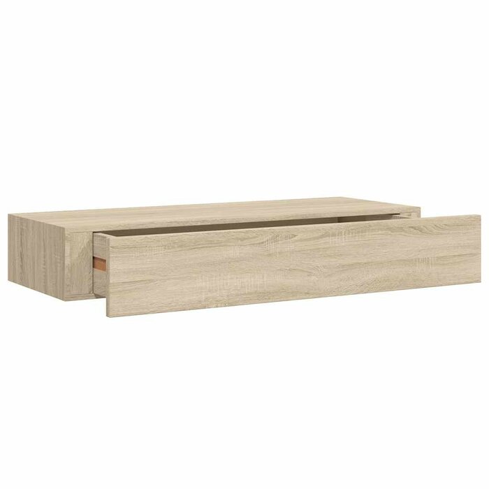 Vidaxl Półka ścienna z szufladą dębowa 60x23,5 cm - 71% taniej