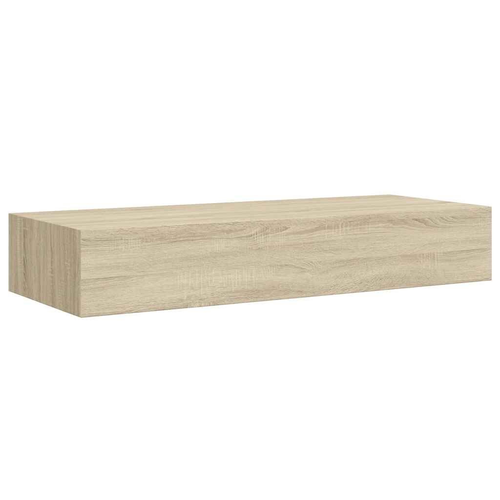 Vidaxl Półka ścienna z szufladą dębowa 60x23,5 cm - 71% taniej