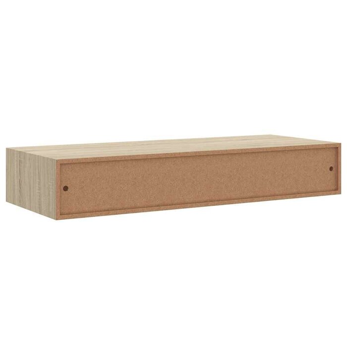 Vidaxl Półka ścienna z szufladą dębowa 60x23,5 cm - 71% taniej