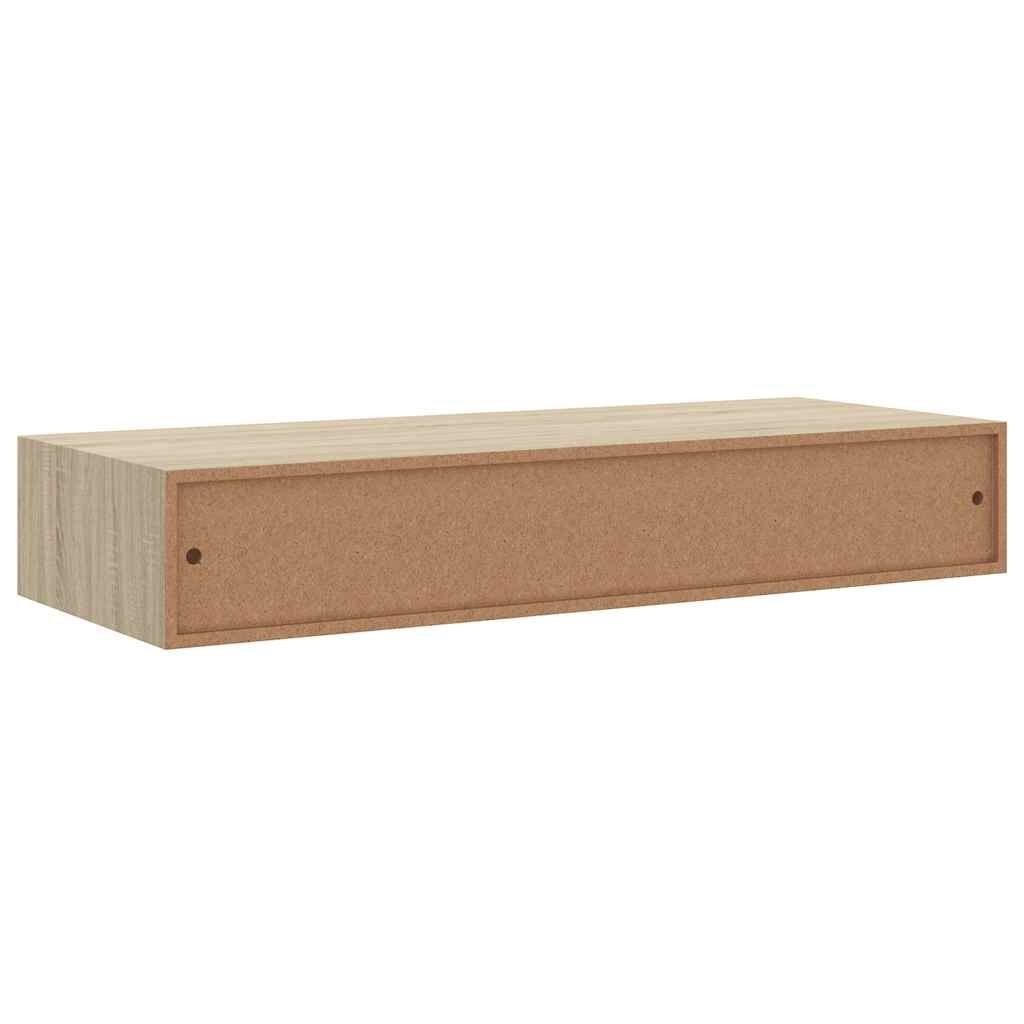 Vidaxl Półka ścienna z szufladą dębowa 60x23,5 cm - 71% taniej