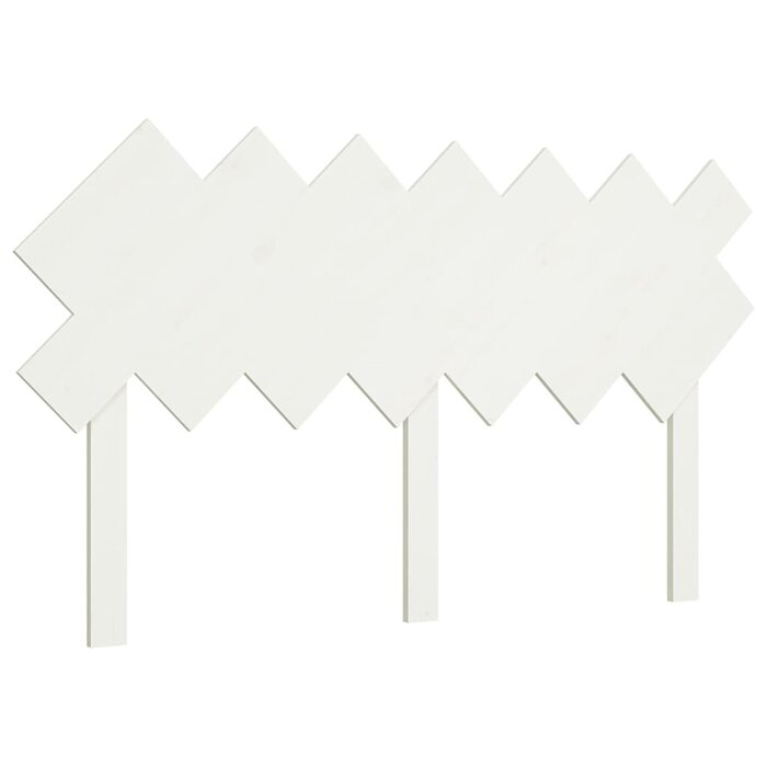 Vidaxl Biały zagłówek z litego drewna sosnowego 141x80,5 cm - 42% taniej