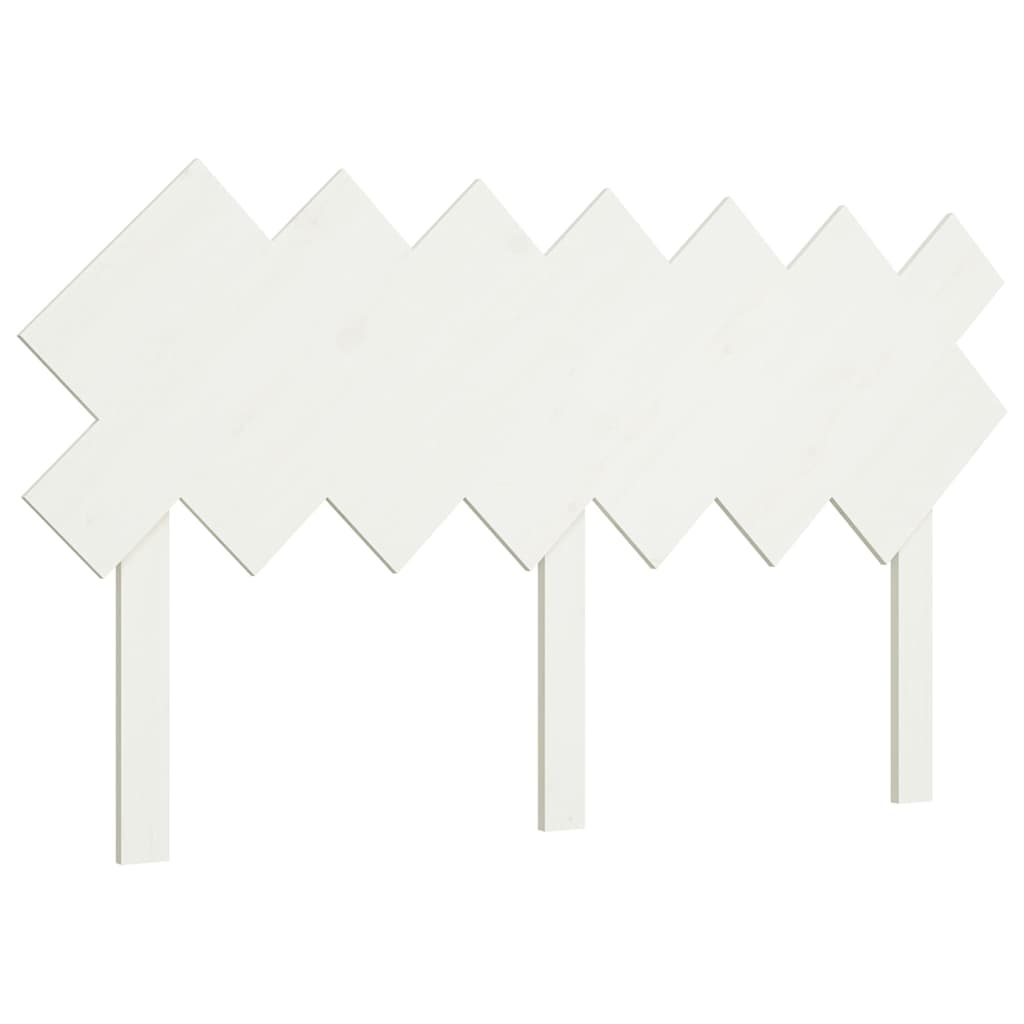 Vidaxl Biały zagłówek z litego drewna sosnowego 141x80,5 cm - 42% taniej