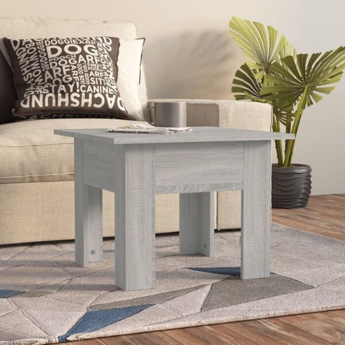 Vidaxl Stolik kawowy szary dąb sonoma 55x55x42 cm - 66% taniej