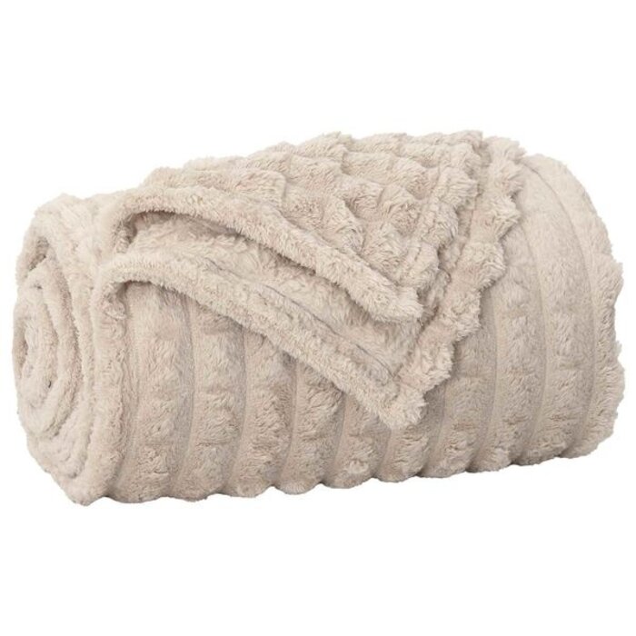 Vidaxl Miękki koc polarowy 200 x 150 cm beżowy - 64% taniej