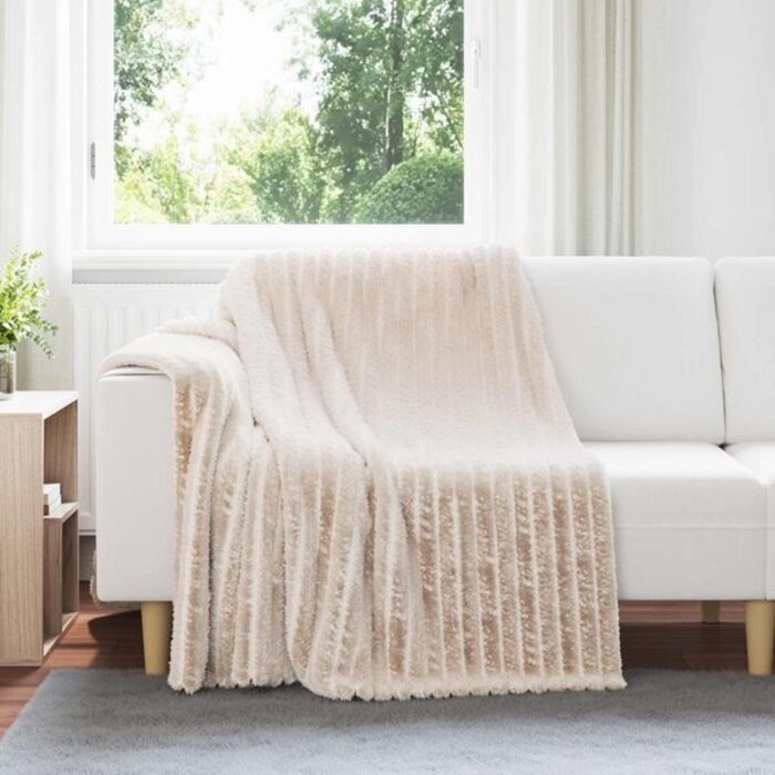 Vidaxl Miękki koc polarowy 200 x 150 cm beżowy - 64% taniej