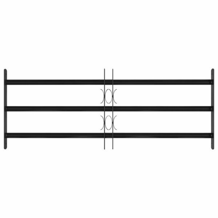 Vidaxl Kratka okienna zabezpieczająca 116x45 cm - Czarna - 57% taniej