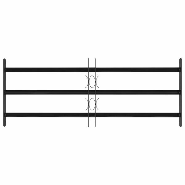 Vidaxl Kratka okienna zabezpieczająca 116x45 cm - Czarna - 57% taniej