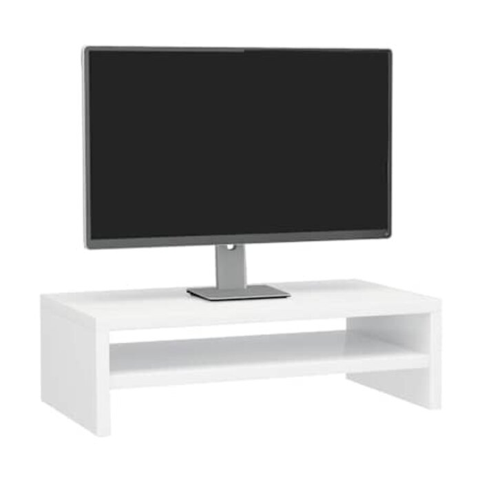 Vidaxl Podstawka pod monitor 42x24x13 cm biały połysk - 42% taniej