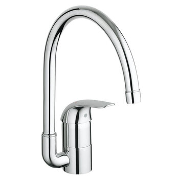 GROHE Euroeco keukenkraan chroom met hoge uitloop