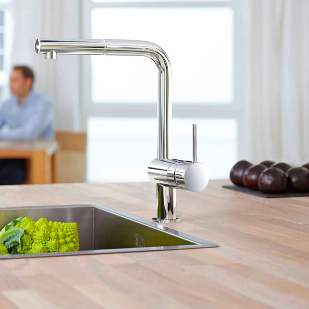GROHE Minta keukenkraan met L-uitloop chroom