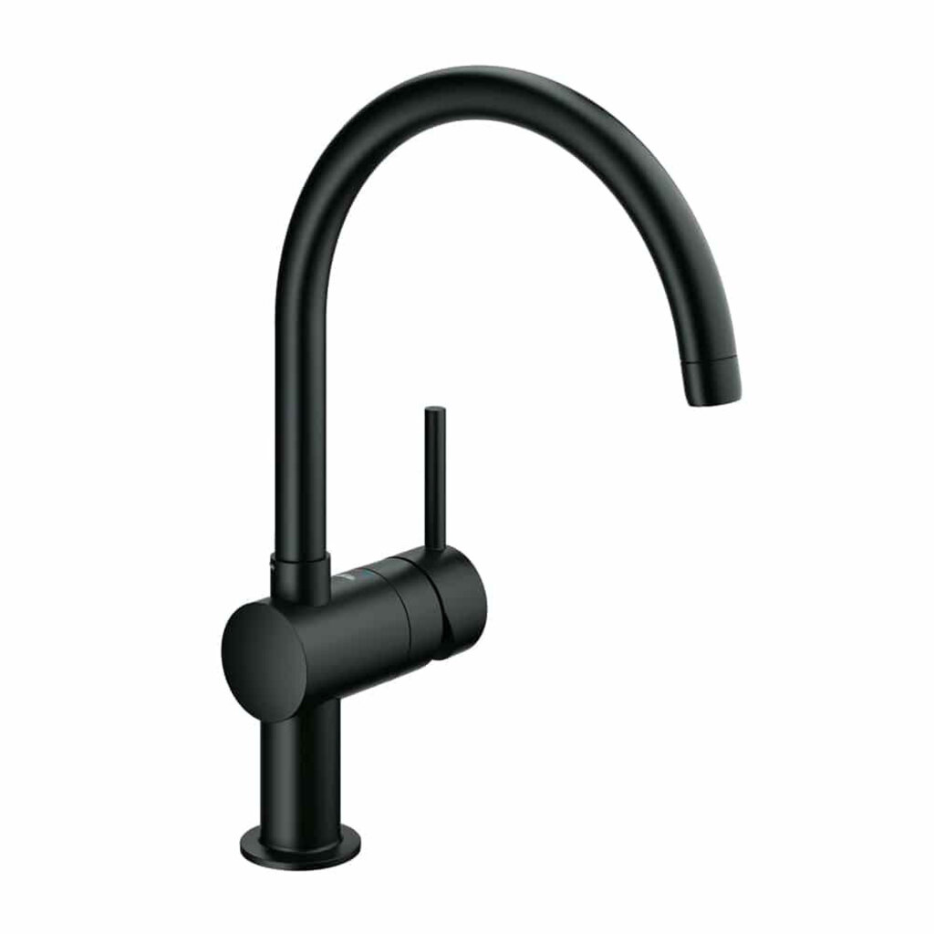 GROHE Minta keukenkraan zwart C-uitloop