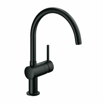 GROHE Minta keukenkraan zwart C-uitloop