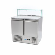 Maxima Mesa de vidro refrigerado para pizza 2