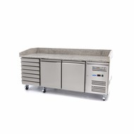 Maxima Refrigerato Pizza Tabella - 2 porte - 7 cassetti - 202 cm