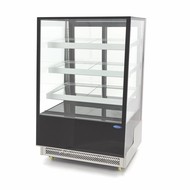Maxima Kuchenvitrine - Schwarz - 400 l - 0 bis 12 °C - mit 4 Rollen - 450 Watt