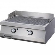 Maxima Gastro Grillplatte Doppel - Gerillt - Gas - 800 x 700 mm tief - mit Spritzschutz - 2 x 7000 Watt - Heavy Duty