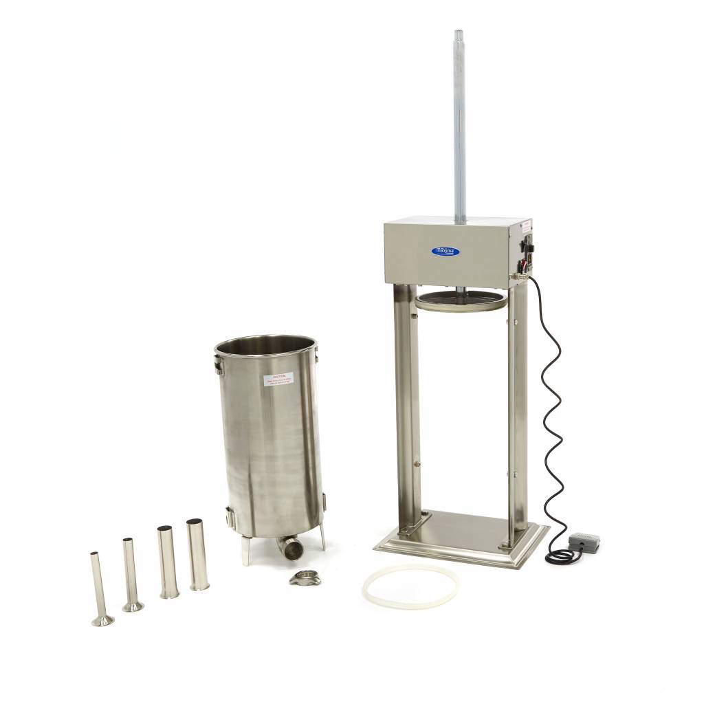 Automatic Sausage Filler 25L Vertical Stainless Steel 4 Filling Tubes Maxima Kitchen