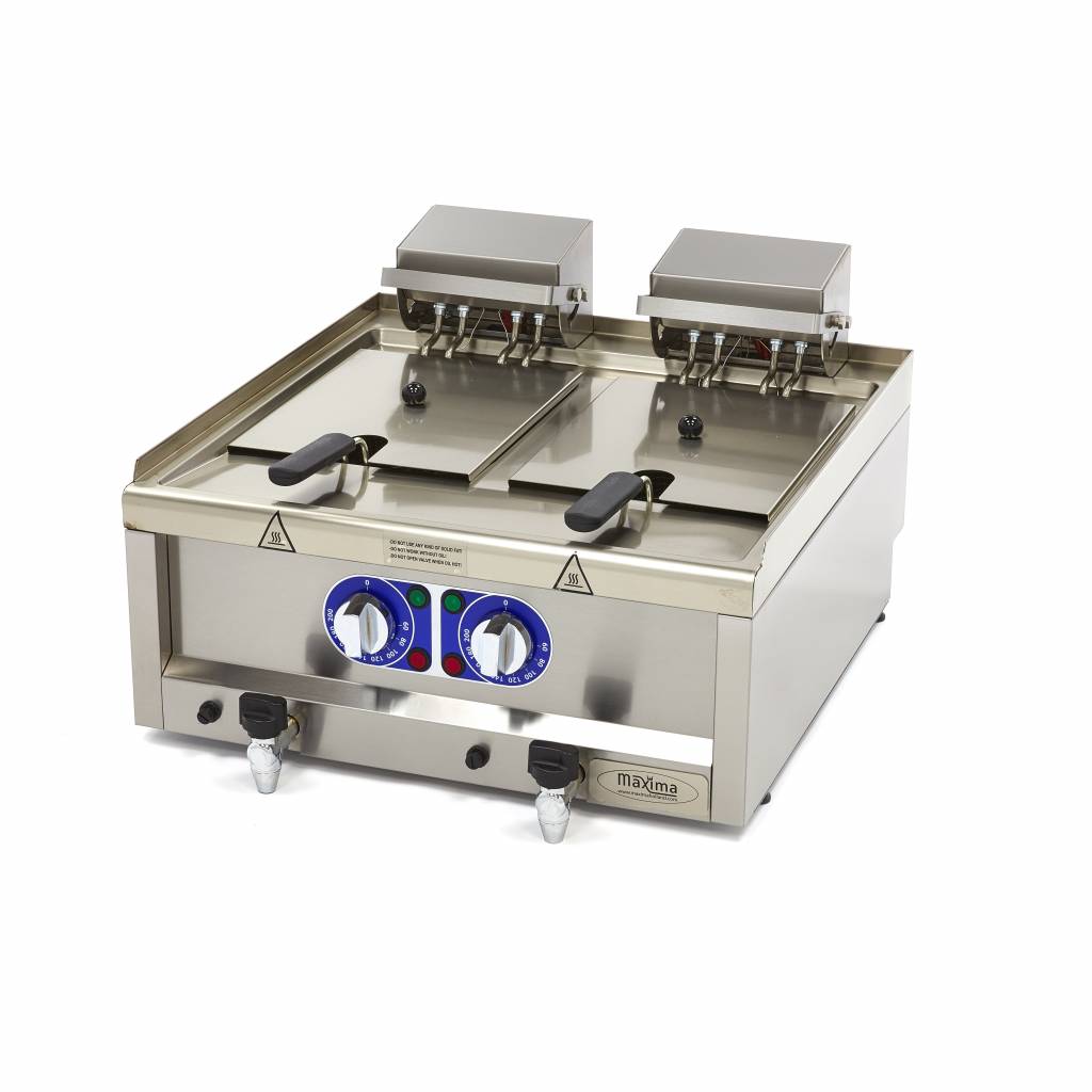 Commercial Grade Fryer 2 X 10l Electric Maxima Kitchen Equipment