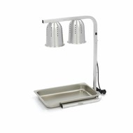 Maxima Gastro Wärmelampe - 2-fach - mit 1 x 1/2 GN-Behälter - 550 Watt