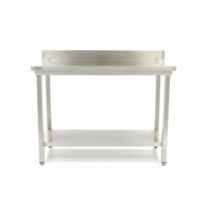 Maxima Stainless Steel Workbench 'Deluxe' 2000 x 700 mm with backsplash