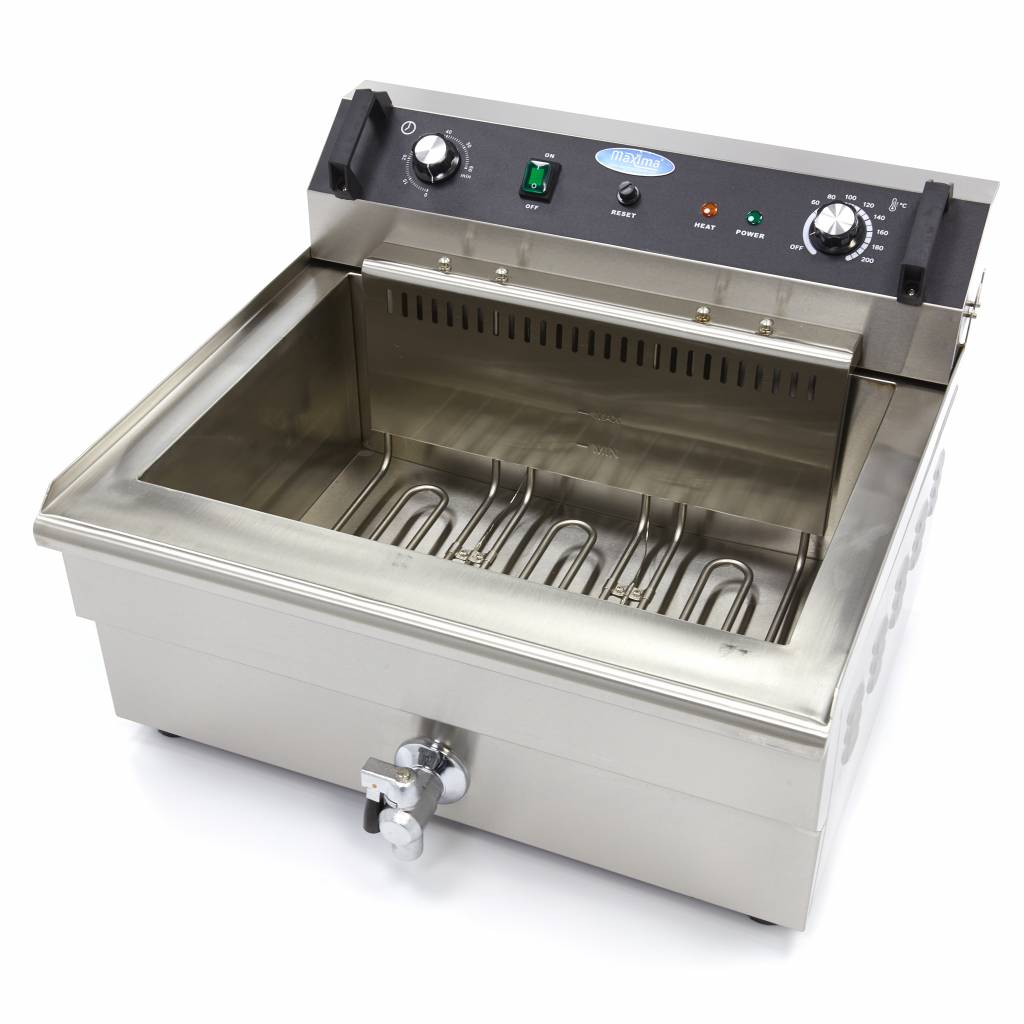 Bakery Fish Fryer 1 x 30L Electric with Faucet Maxima Kitchen Equipment