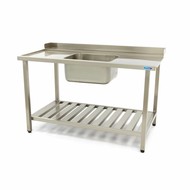 Maxima Dishwasher Inlet Table with Sink 1600 x 750 mm Left