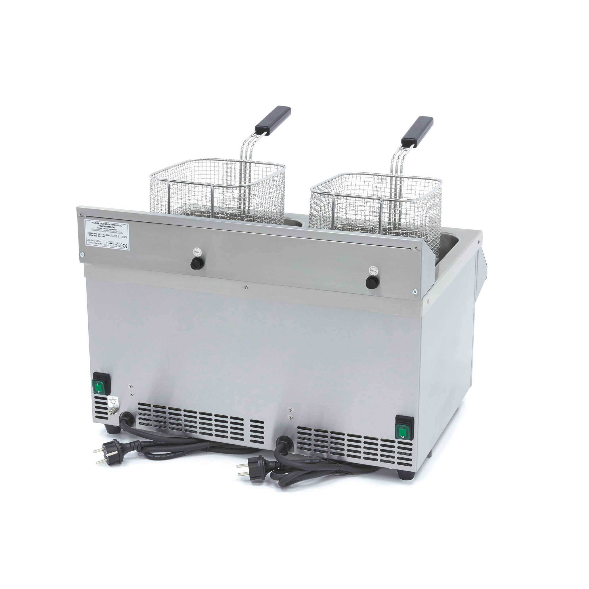 Induction Fryer / Induction Deep Fryer 2 x 8L with Faucet Maxima Kitchen Equipment