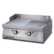 Maxima Premium Grillplaat 1/2 Gegroefd Chrome - Dubbel - Gas