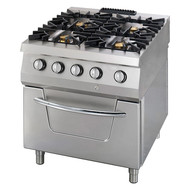 Maxima Premium Gasfornuis - 4 Pitten - Inclusief Elektrische Oven