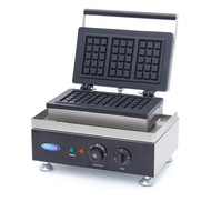Maxima Gastro Waffeleisen Belgische Waffeln - 2 Stück - 99 x 160 mm (je Waffel) - mit Timer - 1750 Watt