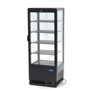 Maxima Mini Koelvitrine / Gekoelde Vitrine 98 Liter - Zwart