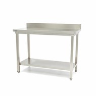 Maxima Stainless Steel Workbench 'Deluxe' 2000 x 600 mm with backsplash