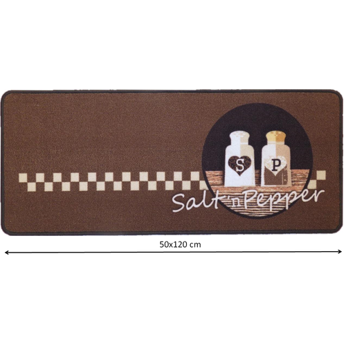 Keukenmat bruin Salt&Pepper