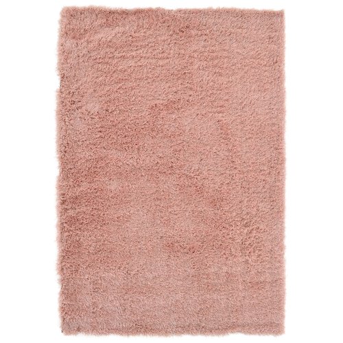 Hoogpolig vloerkleed in polyester mix  roze